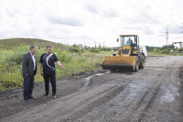 Ямочный ремонт дороги по улице Травянская